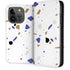 White Terrazzo iPhone 15 Pro Folio Case